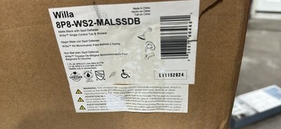 Pfister Willa Tub Shower Trim Kit Matte Black 8P8-WS2-MALSSDB NEW Open