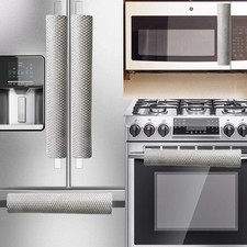 Refrigerator Door Handle Covers Handmade Decor Protector for Ovens, Dishwashers.