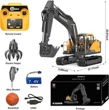 Escavatore radiocomandato doppio E E598-001 Volvo scala 1:16 3in1 metallo 1:16 - app + telecomando