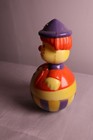 Vintage Hong Kong Clown Roly Poly Candy Container Plastic Toy As Is Parts Retro — photo 4