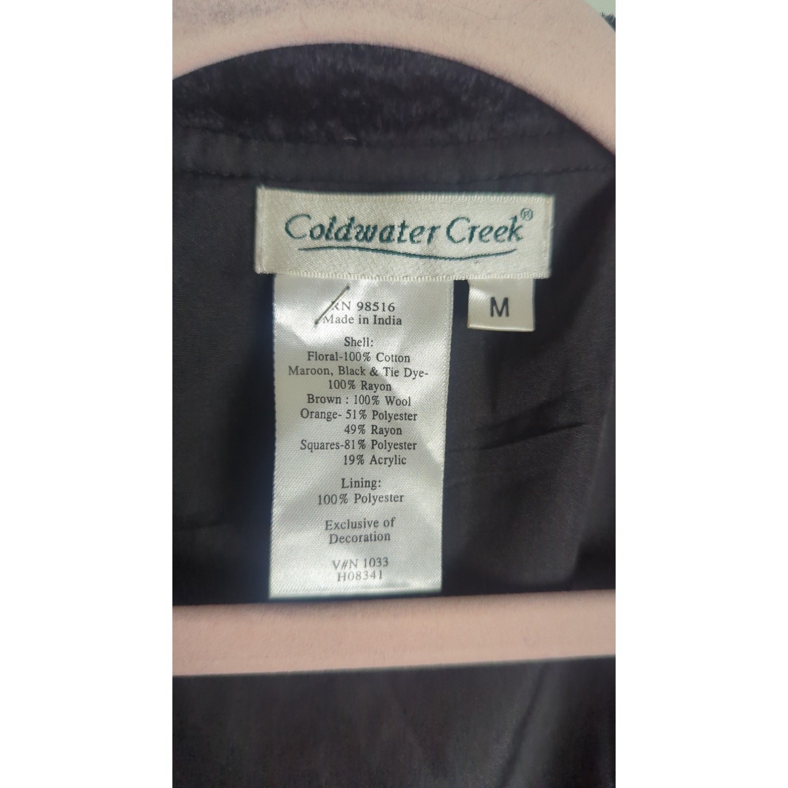 Vintage Whimsigoth Button Down Patchwork Wool Vel… - image 8