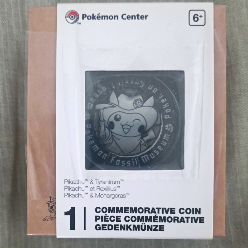 Pokémon Center Pikachu & Tyrantrum Commemorative Coin Pokémon TCG Silver