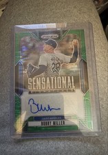 2025 Panini Prizm - Sensational Signatures Bobby Miller, #SS-BM Green Prizm (AU)
