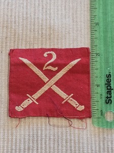 WWII Australian British Army 2nd Infantry Division Bevo Weave Patch L@@K!!! a