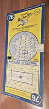 Michelin Card No. 76 - Aurillac St Etienne - 1950-2 - Beautiful Condition