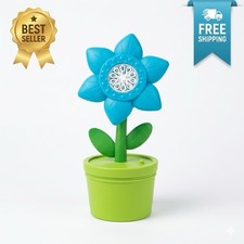 Sun Squad Light Up Flower Pot Bubble Maker Kids Toy w/ Sound Outdoor Party Toy