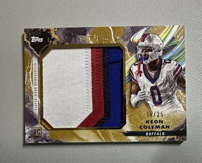 2024 Topps Inception Keon Coleman RC GOLD Jumbo Player Worn MEGA-patch! 18/25