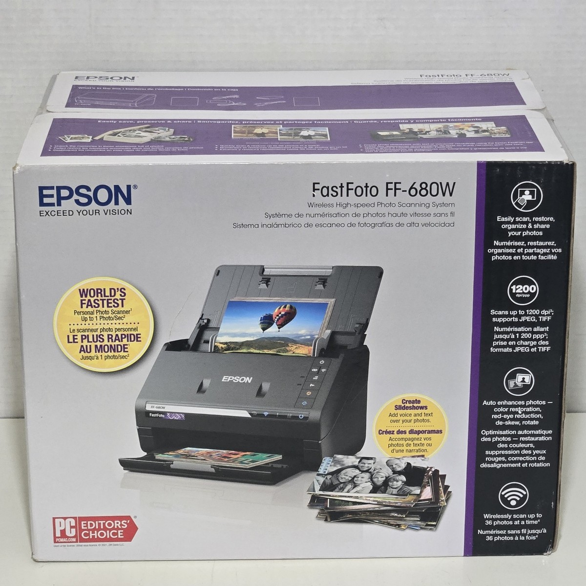 Epson Fastfoto FF-680W Wireless Photo & Document Scanner - Black