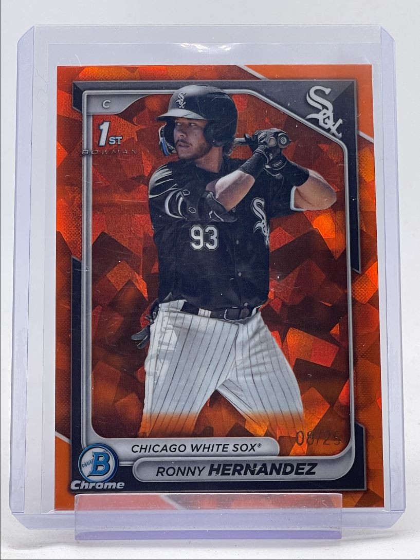 RONNY HERNANDEZ 2024 BOWMAN CHROME 1ST SAPPHIRE ORANGE REFRACTOR /25 Q0190