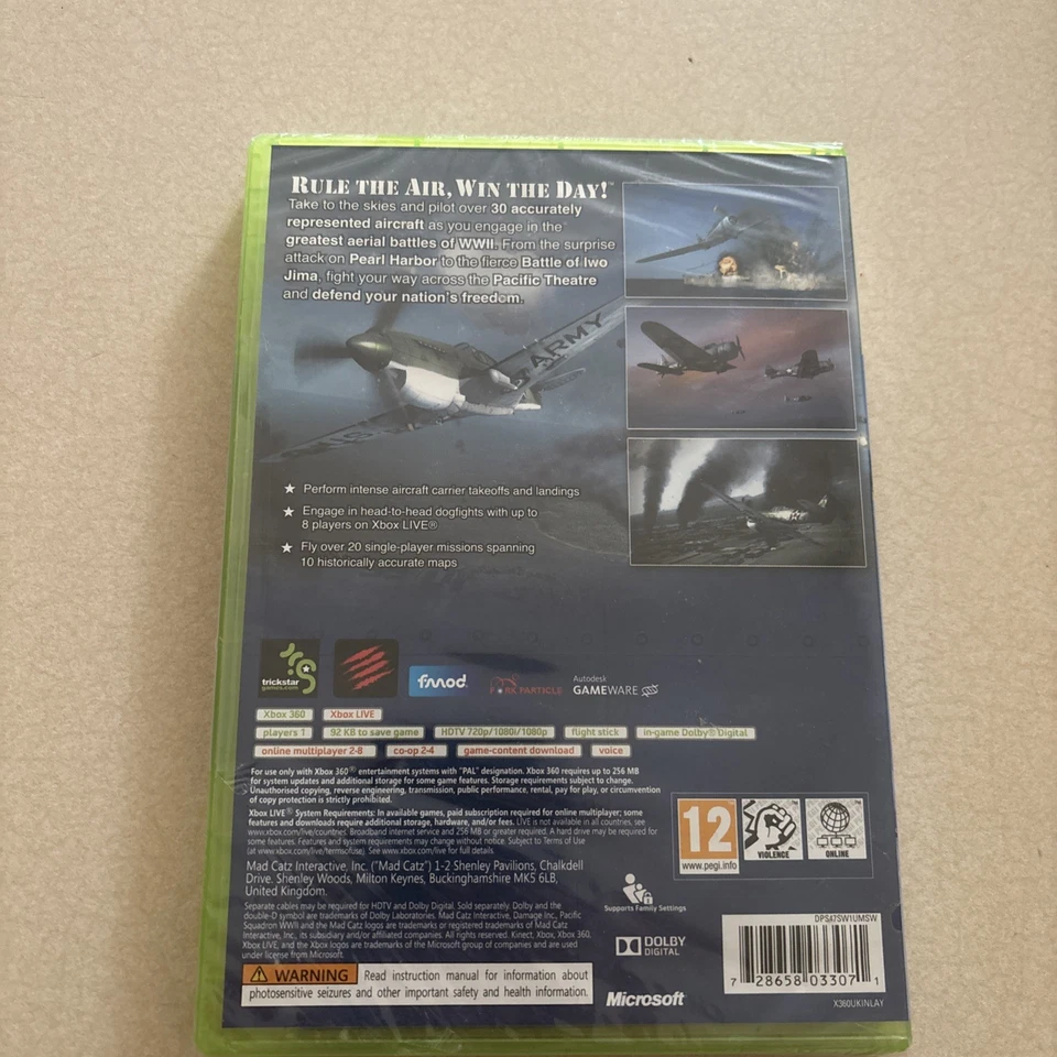Damage Inc Pacific Squadron WWII Microsoft Xbox 360 Game New Sealed (Small Tear) - Image 2 of 4
