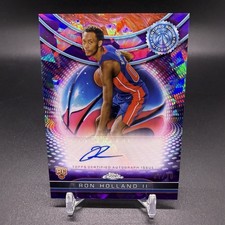 #/10! 🚨2024-25 Topps Chrome Sapphire Ron Holland II RC Auto Detroit Rookie