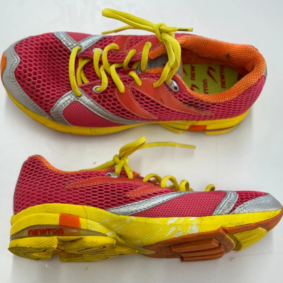 Zapatillas Mujer Newton 7 Rosa Amarillo Naranja Distancia Zapatos para Correr 01011 Foto 2 de 4
