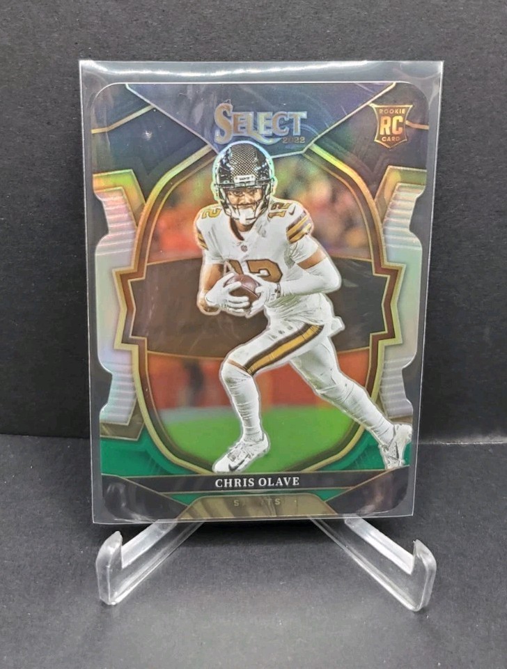 2022 Panini Select Chris Olave Rookie Die Cut Black & Green Prizm RC #30 Saints
