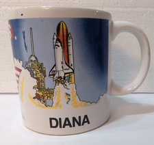 Vintage NASA Mug Kennedy Space Center Spaceport USA Shuttle DIANA Coffee Cup