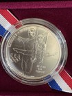 1995-D Olympic Gymnastics Silver Dollar UNC Coin Atlanta Centennial OGP/COA — photo 4