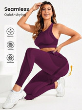 Conjunto Set Deportivo Para Mujer Top de Tirantes y Pantal n, leggings, Ropa