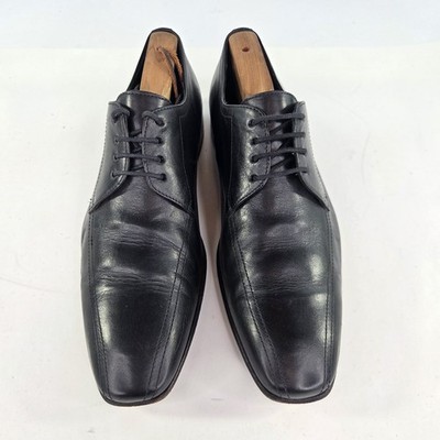 Hugo Boss Black Leather Lace Up Apron Toe Oxfords Size US 8.5 M Dress Shoes Hugo Boss Black Leather Lace Up Apron Toe Oxfords Size US  main image 3