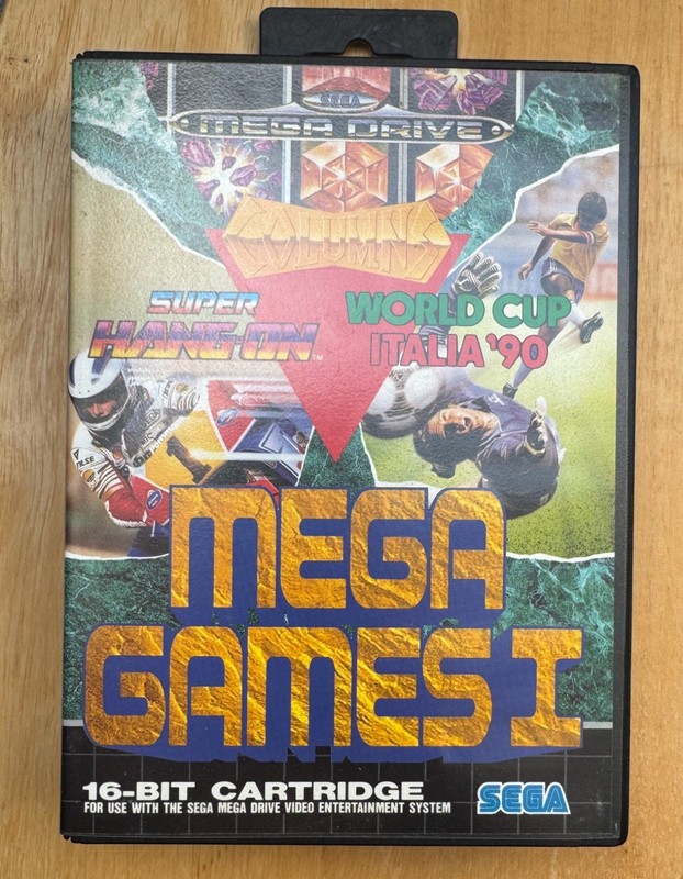 Mega Games 1 - Columns + Hang On + World Cup - SEGA Mega Drive TESTED + WORKING