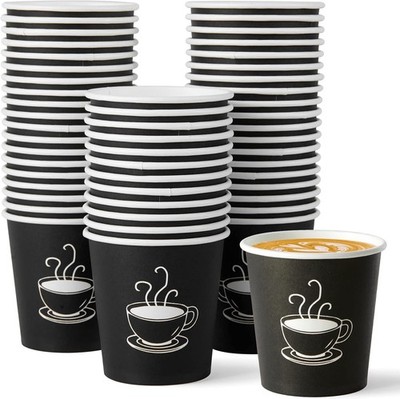 600 Pack 4 oz Paper Cups, Small Disposable 600 Count (Pack of 1), Black-4oz 