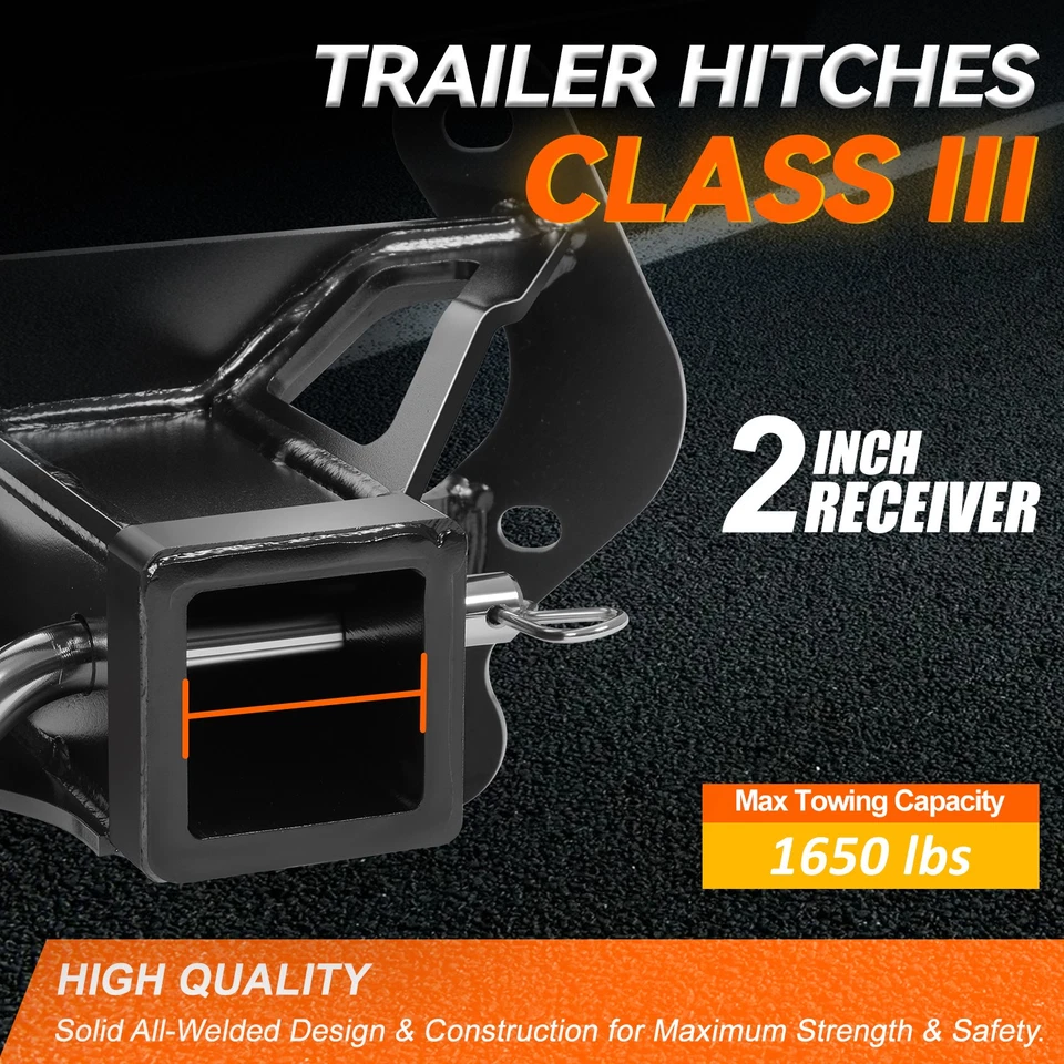 Приемник заднего буксировочного сцепного устройства 2 дюйма для Can-Am Maverick 13–17 годов выпуска черный - Изображение 3 из 4