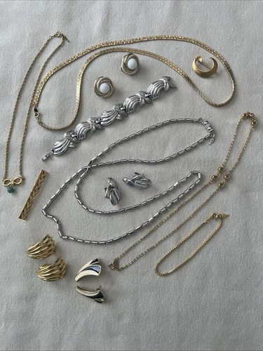 Vintage Trifari Gold -Silver Tone Jewelry Lot