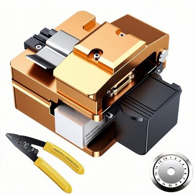 Fiber Cleaver, Optical Fiber Cutter Machine with 16 Cleaving Spots 58000 Clea...