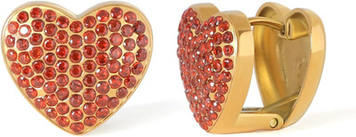 Heart Hoop Huggie Earrings for Women 18K Gold Plated Heart Pave Cz/Dragonfly Ear