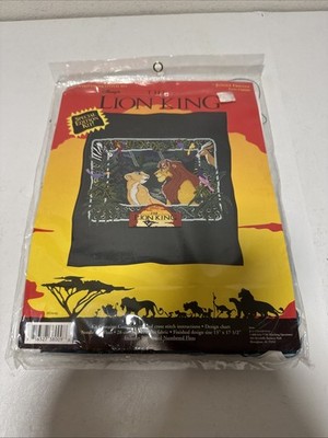 Disney Jungle Friends Simba & Nala Special Edition Counted Cross Stitch Kit New 