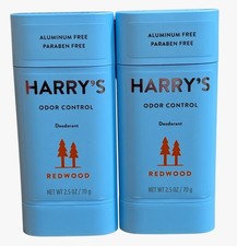 2 - Harry's Men's Odor Control Deodorant - Redwood - 2.5 oz Each
