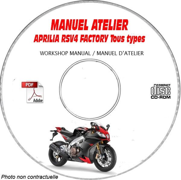 Manuel technique RSV4 Factory guide de maintenance CD-ROM pour l'atelier
