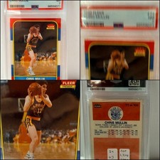 1986 86-87 Fleer Basketball Card CHRIS MULLIN Rookie #77 Warriors PSA 7. rookie card picture