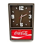 Vintage Enjoy Coca-Cola Rectangular Wall Clock Faux Wood Electric Wall Plug