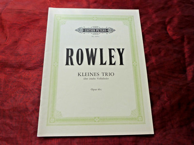 ROWLEY Kleines Trio über irische Volkslieder Opus 46 c Edition Peters 4385 c