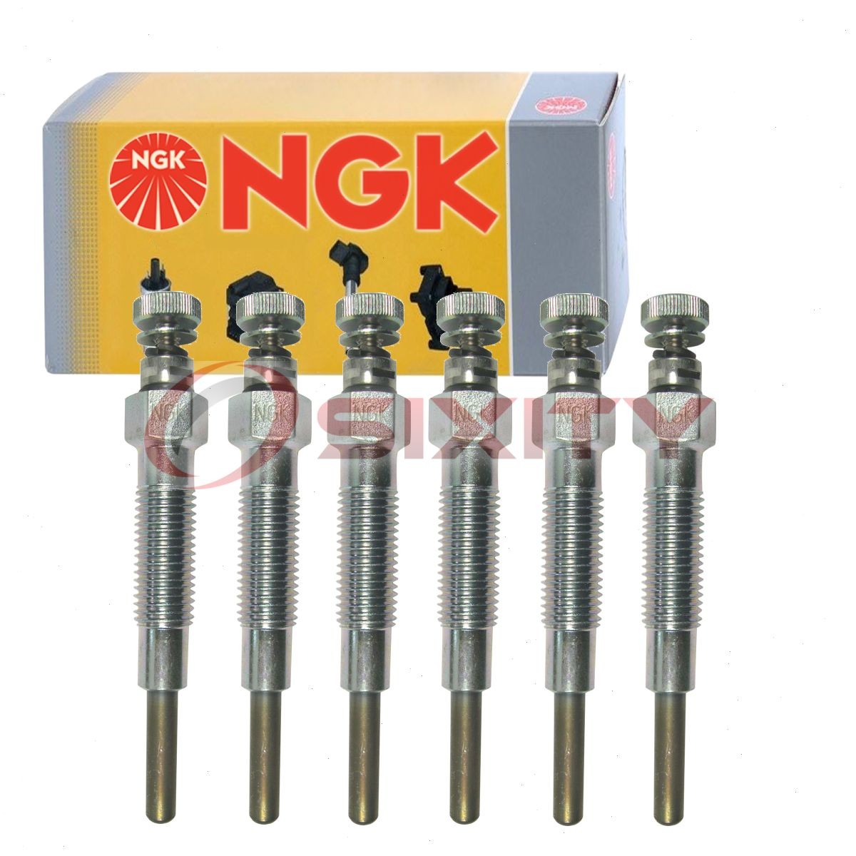 6 pc NGK 6528 Y-114T Glow Diesel Glow Plugs for MM409510 3066657301 yy