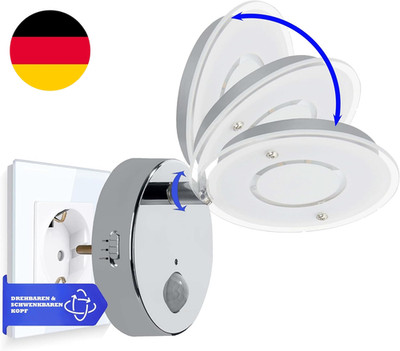 Trango 2636-018 LED Sensor Nachtlicht *NITE* in Chrom Mit Automatikfunktion Dire