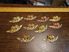 Lot Of 10 Cherub Head Busts France Vintage 60s Brass Stampings Findings Jewelry 