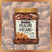 Kirkland Signature Praline Pecans 2.5 lb Jar Sweet Crunchy Snack 40oz 1 Pack