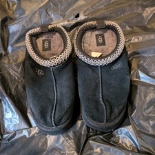 UGG Scuffette II Women's Black Suede Lined Slip-On Slippers Gray Size 8
