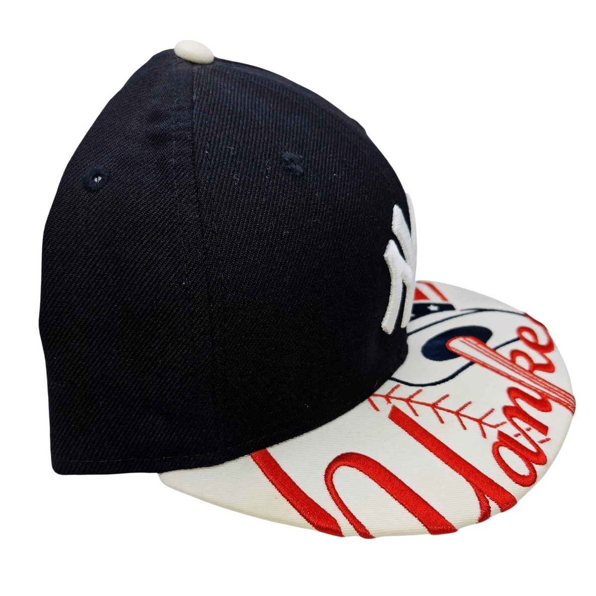 New York Yankees New Era 59FIFTY Fitted Hat 7 1/2 Navy White Red