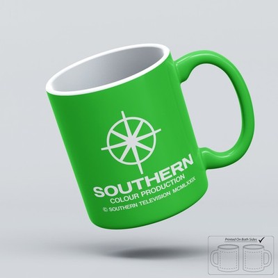 Southern Television Retro UK TV Logo Meme Becher Tasse Tee Kaffee alle Farben