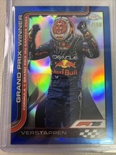 2025 Topps Chrome F1 Max Verstappen Grand Prix Winner #101 Blue Refractor /150