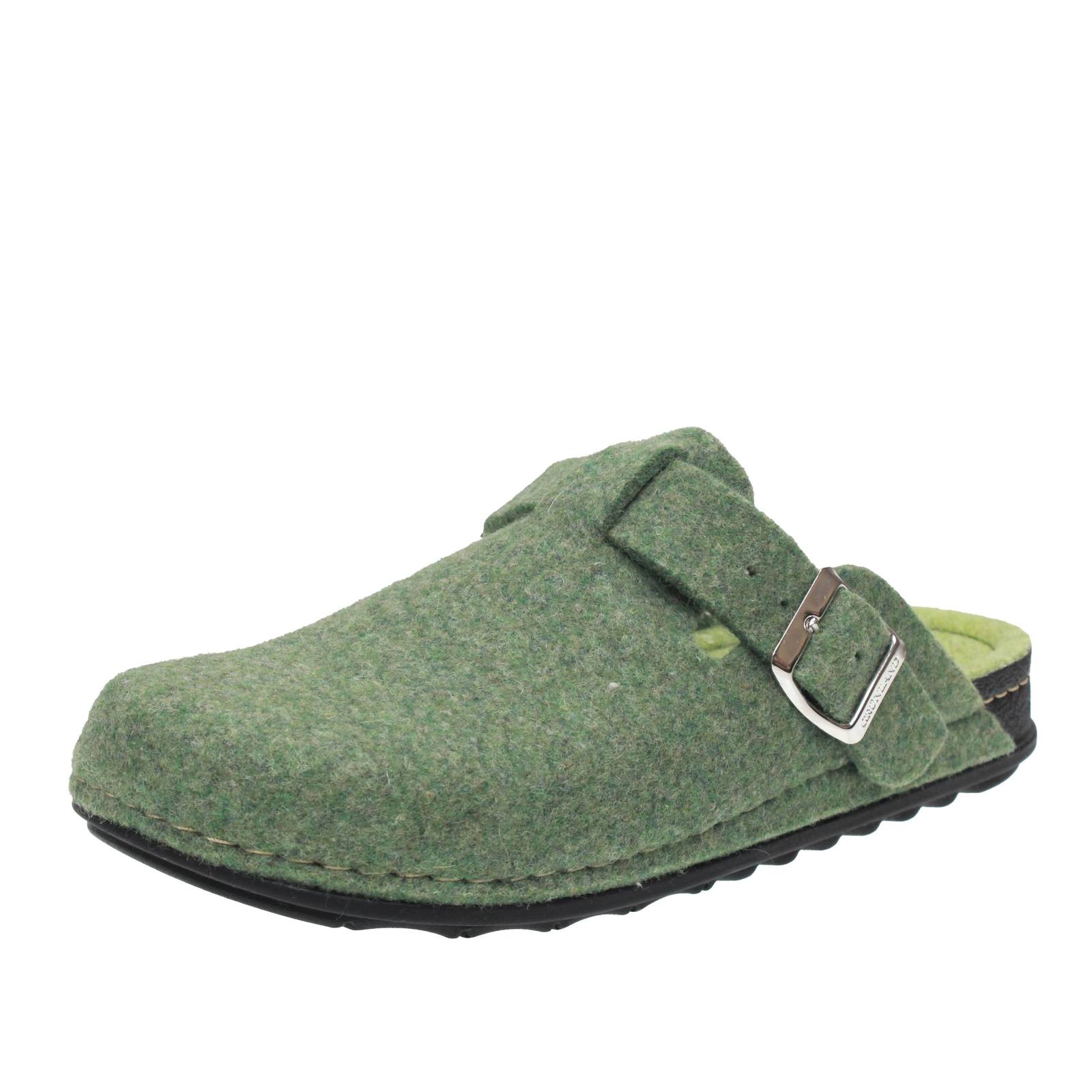 Grunland Stoff Clog mit grner Schnalle - Gre 36 235 cm Damenschuhe 9790₽