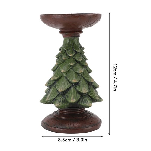 HG (S)Resin Candle Holder Vintage Home Decor Pillar Xmas Tree Candle Stand - Picture 4 of 23
