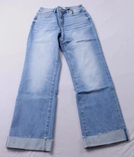 Moco Boutique Women's Must Be Fate Straight Tummy Control Jeans CN6 Blue Size 9