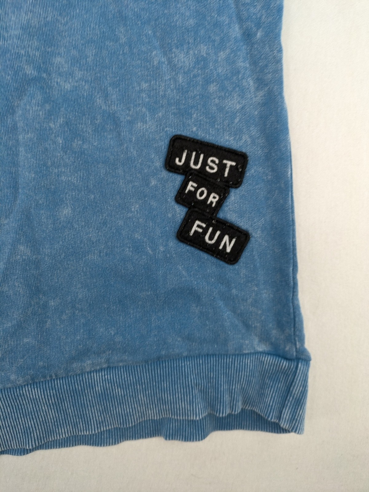 Zara Jungen Sweatshirt Pullover Gr 152 Blau Distressed Patches Langarm Grafik image 7