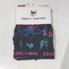 Pair of Thieves Men's Super Soft Stretch Boxer Brief XL Science Print New