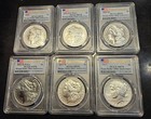 Z - 2021 Morgan & Peace Silver Dollar 100th 6-Coin Set First Strike PCGS MS70 — photo 1