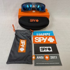 Spy Optics Rebar Matte Black Happy Gray Polar Dark Blue Spec Sunglasses DISPLAY