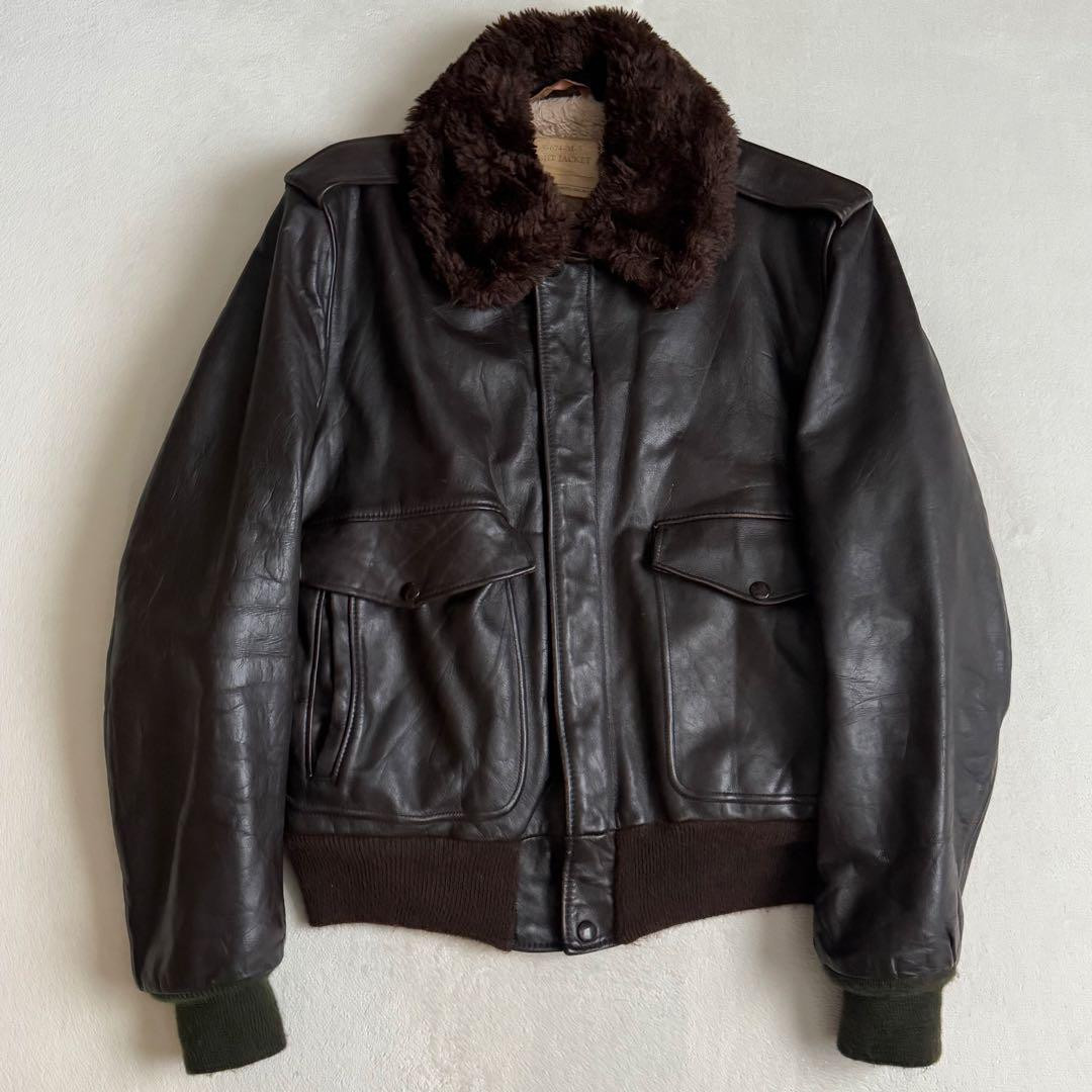 Schott 70s Leather Flight Jacket Size 42 Brown Distressed Schott 70s Leather Flight Jacket Size 42 Brown Distressed