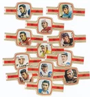 12 Small Cigar Bands NIC Bicyclists Set 3 Cycling Theme Vintage
